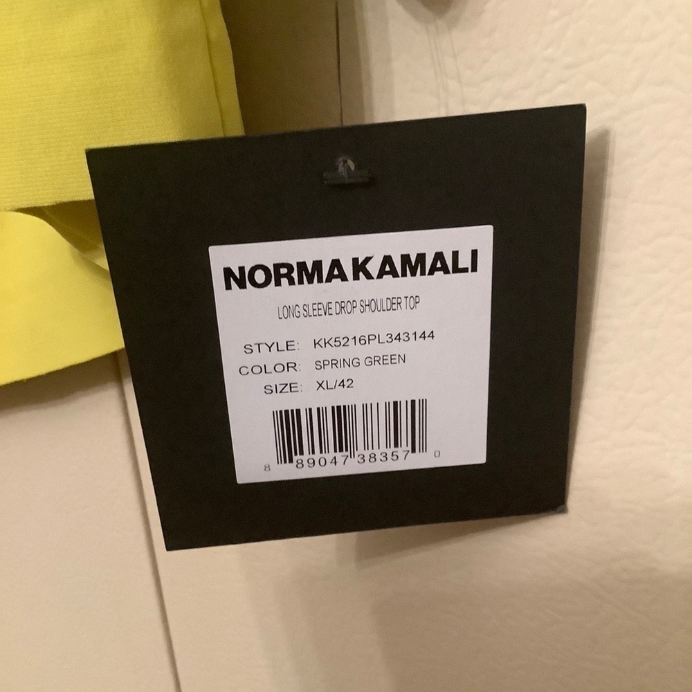 Norma Kamali Long Sleeve Drop Shoulder Top - Picture 9 of 13